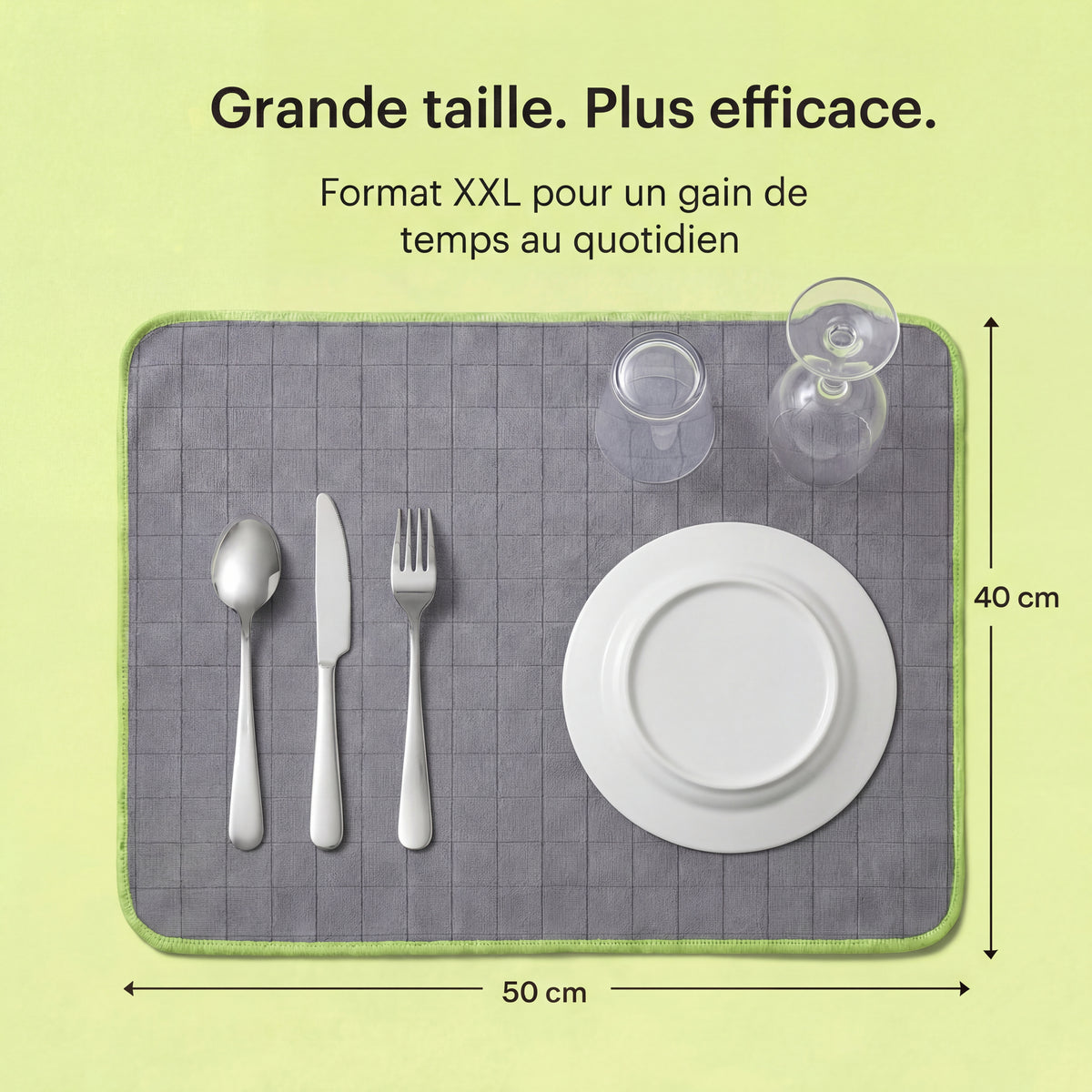 Chiffon Microfibre Carbone XXL — Zéro trace, toutes surfaces
